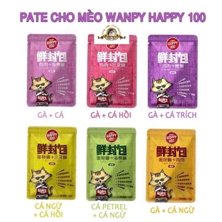 Thức ăn cho mèo Wanpy Happy 100 gói 70g