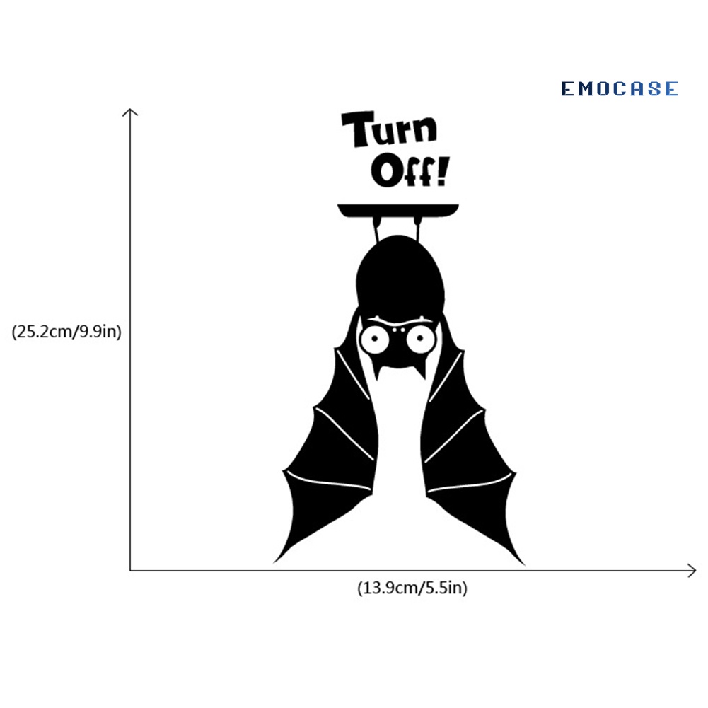 Sticker Dán Công Tắc Trang Trí Hình Dơi Phong Cách Halloween