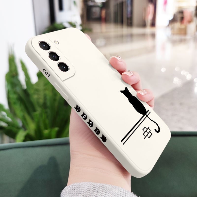 Ốp Điện Thoại Hình Mèo May Mắn Cho Samsung Galaxy S21 S20 FE Ultra Plus