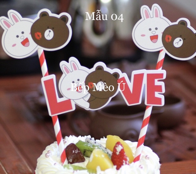 Que cắm trang trí bánh kem nhiều mẫu