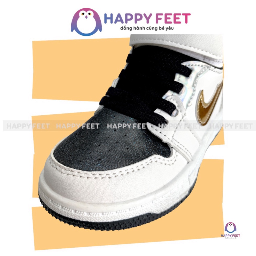 [SIÊU SALE] Giầy thể thao cao cổ trẻ em Happy Feet da mềm chống thấm nước cho bé trai 1-5 tuổi- HF806 cao cấp