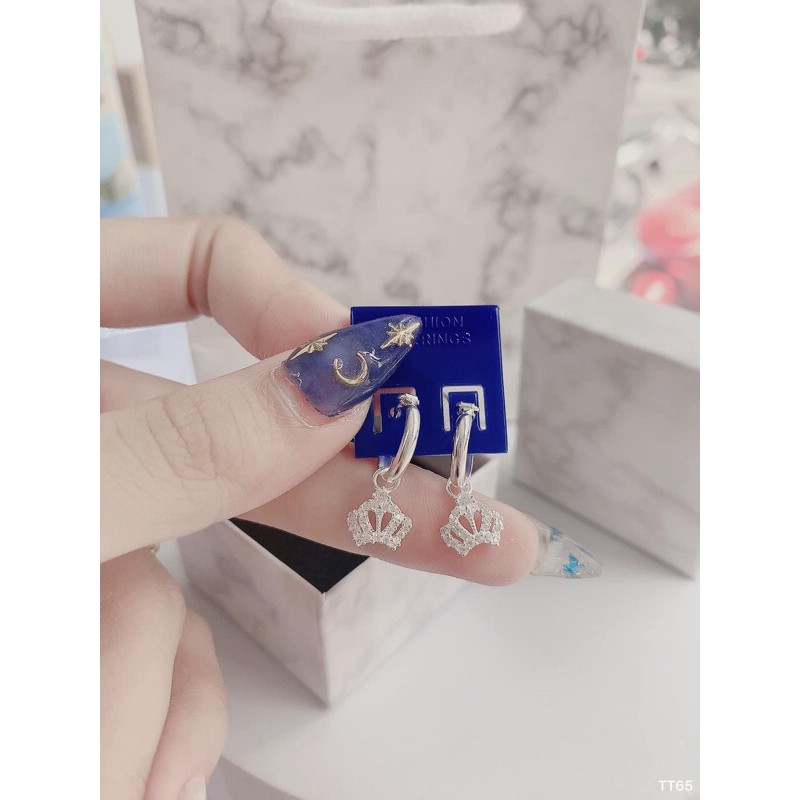 BÔNG TAI VƯƠNG MIỆN CHO BÉ GÁI CỰC XINH- CHUẨN BẠC TA