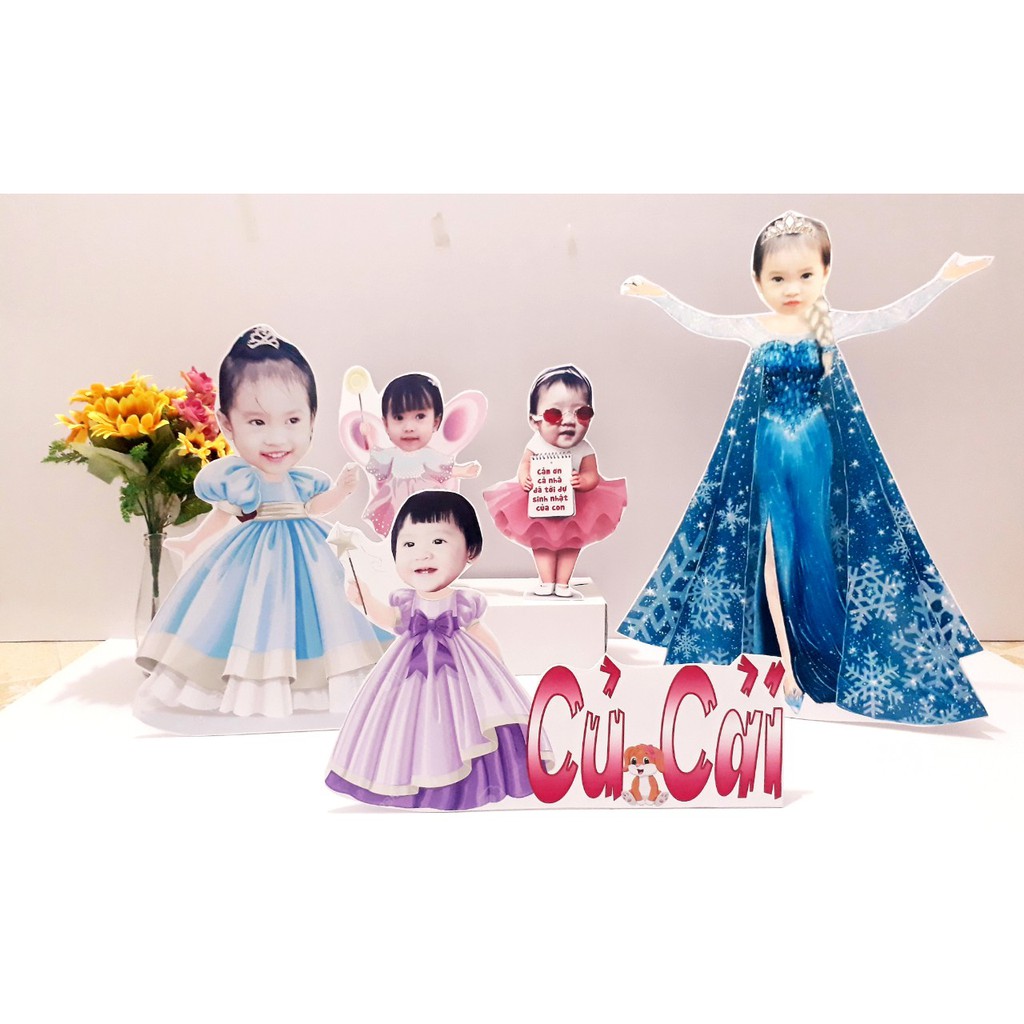 Chibi bé trai bé gái - trang trí tiệc sinh nhật thôi nôi đầy tháng - hàng thiết kế