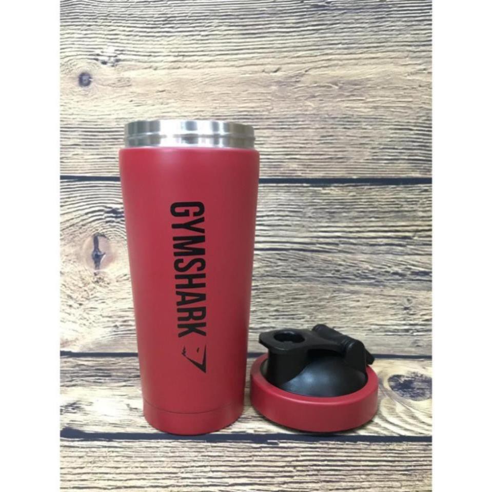 Bình Nước Inox Giữ Nhiệt Thể Thao 2 lớp Thương Hiệu Gymshark Chất Liệu Inox 304 Cao Cấp Màu Đỏ Authentic 100%