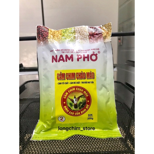 CÁM CHIM CHÀO MÀO 2 NAM PHỞ 200gr THỨC ĂN CHÀO MÀO nsx mới