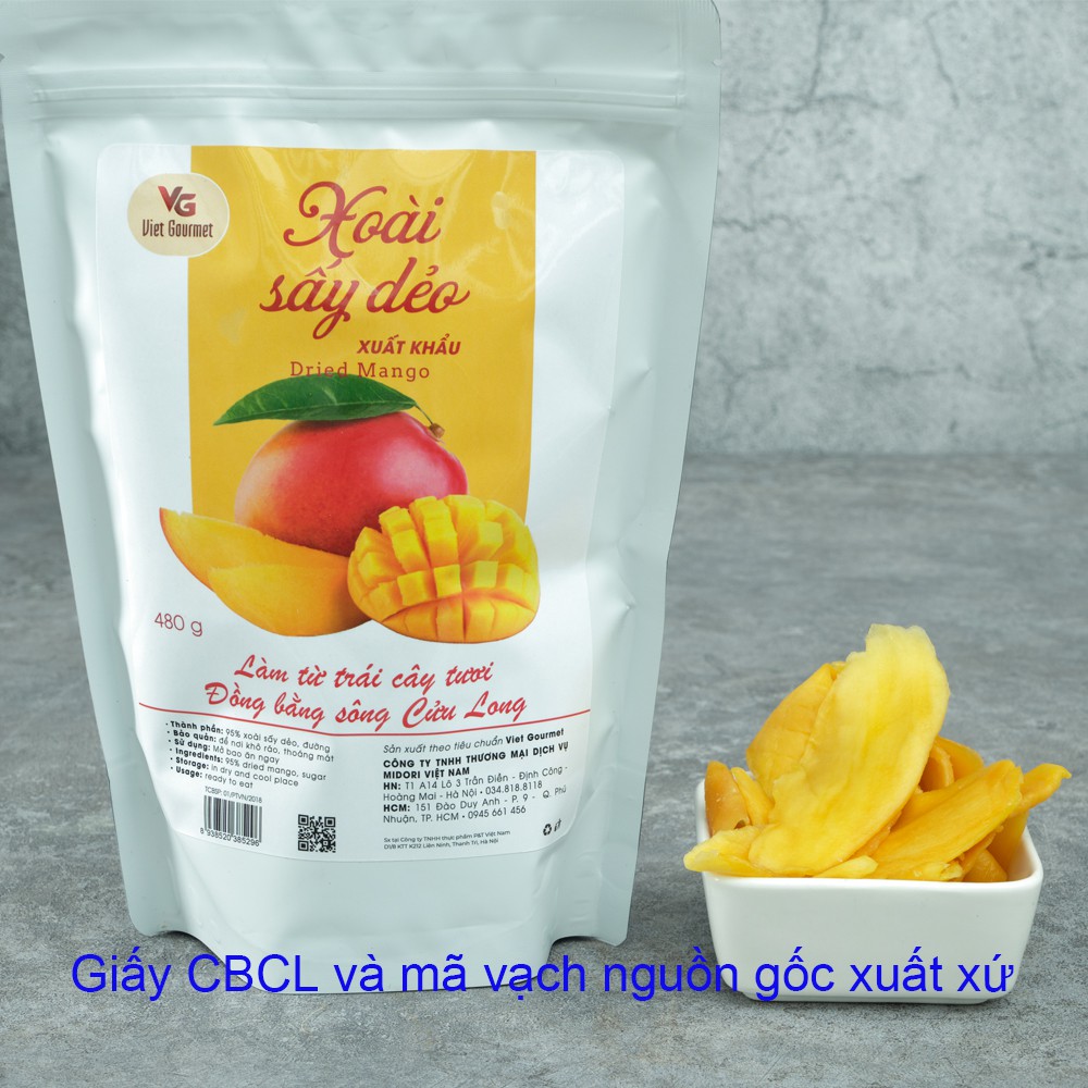 Xoài sấy dẻo hàng xuất khẩu VIETGOURMET, Trái cây sấy dẻo nguyên vị chua ngọt, Đặc sản Việt Nam ăn vặt quà tặng | BigBuy360 - bigbuy360.vn