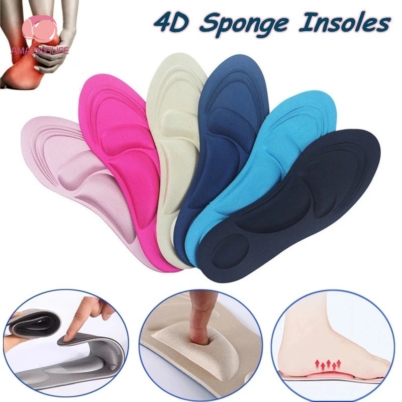 Đế Lót Giày Mát Xa Giảm Đau 4D Bằng Cao Su Non Cho Nam Và Nữ