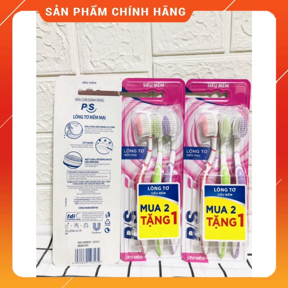 COMBO 3 Bàn chải PS Lông tơ mềm mại