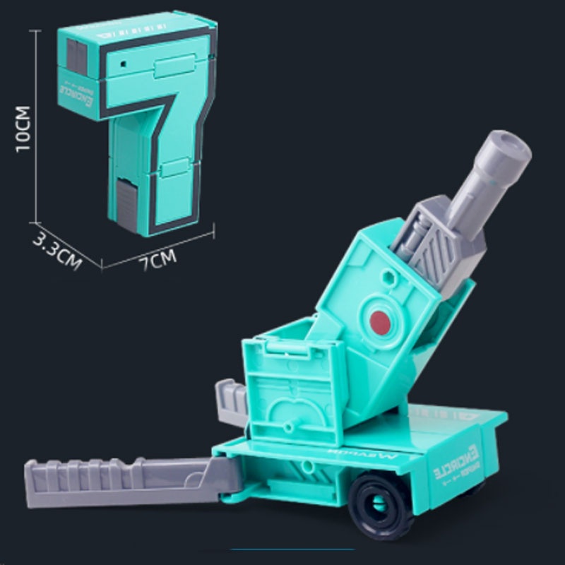 Số lắp ráp biến hình ô tô robot size đại số lẻ - Số xếp hình 10x 7 x3.3 cm