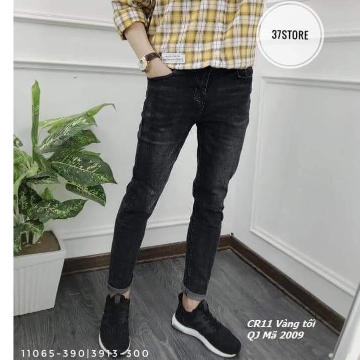 Quần Jean Nam Đen Vá Kiểu Cách Co Dãn Mạnh Vải Xịn MS602 | BigBuy360 - bigbuy360.vn