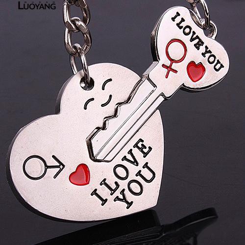 1 Pair Heart Couple Valentine's Keychain