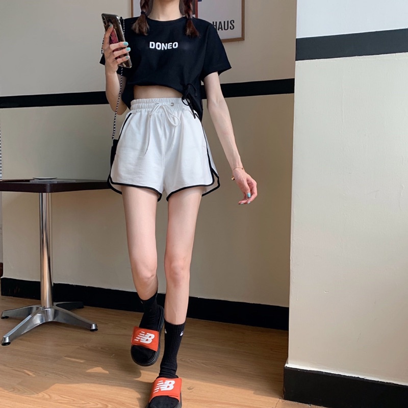 Quần short đùi viền nữ style ulzzang 3 màu đi chơi, mặc nhà chất mềm