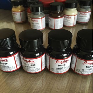Black_Màu Angelus Leather Paint | Màu sơn vẽ cho da, vải - màu custom giầy, túi chuyên dụng