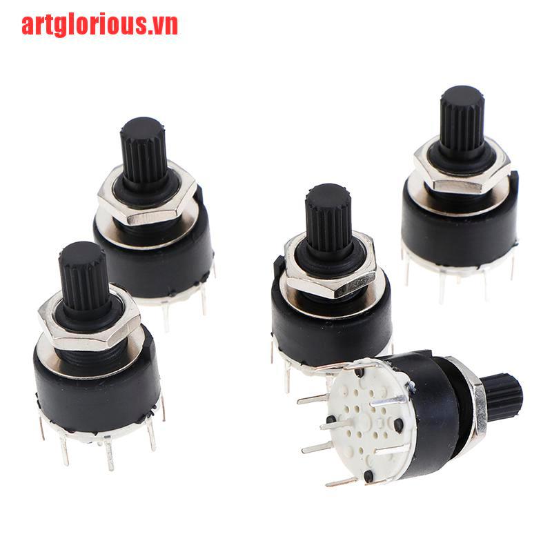 Công Tắc Xoay SR16MM 2 Cực 3 4 Vị Trí 1 Cực 5 6 8 Vị Trí