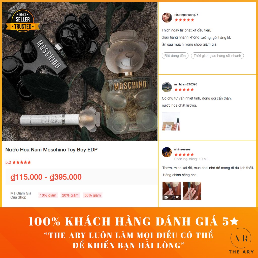 The Ary - Nước Hoa Nam Độc Đáo, Năng Động, Mạnh Mẽ Moschino Toy Boy EDP | BigBuy360 - bigbuy360.vn