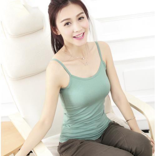 ÁO HAI DÂY MÀU XANH ĐẬU