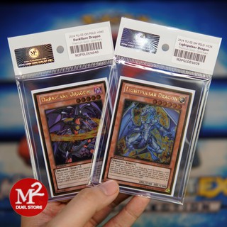Bộ 2 yugioh Rồng Ánh sáng và Bóng tối Lightpulsar - Darkflare Dragon - Gold Rare - Giao hàng như ảnh
