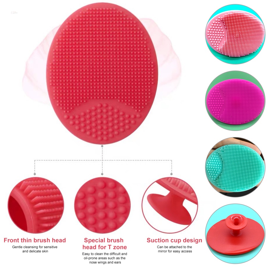 Bàn Chải Silicone Rửa Mặt Làm Sạch Sâu Loại Bỏ Mụn Đầu Đen