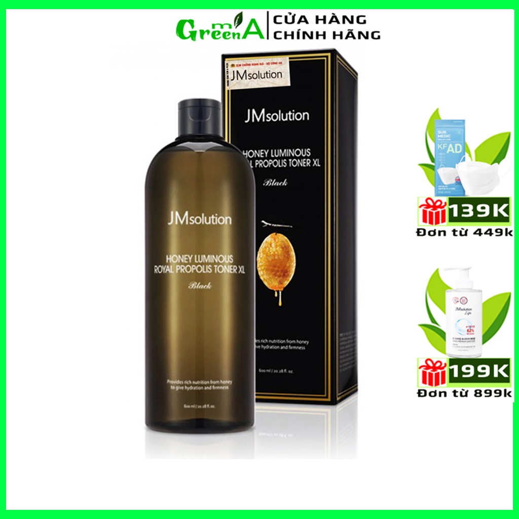 Toner JM SOLUTION Nước Hoa Hồng Chiết Xuất Mật Ong Chống Lão Hóa JM Solution Honey Luminous Royal Propolis Toner XL