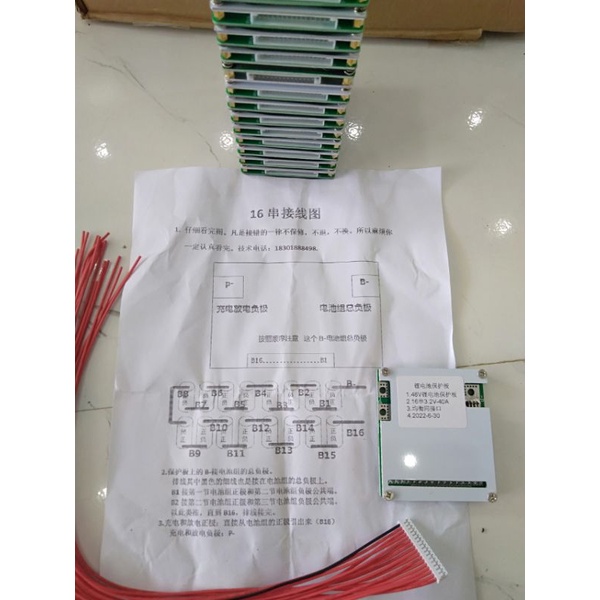 Bms 16s 48v 40a, 20s-24s 72v 60a.cell 3,2v sắt