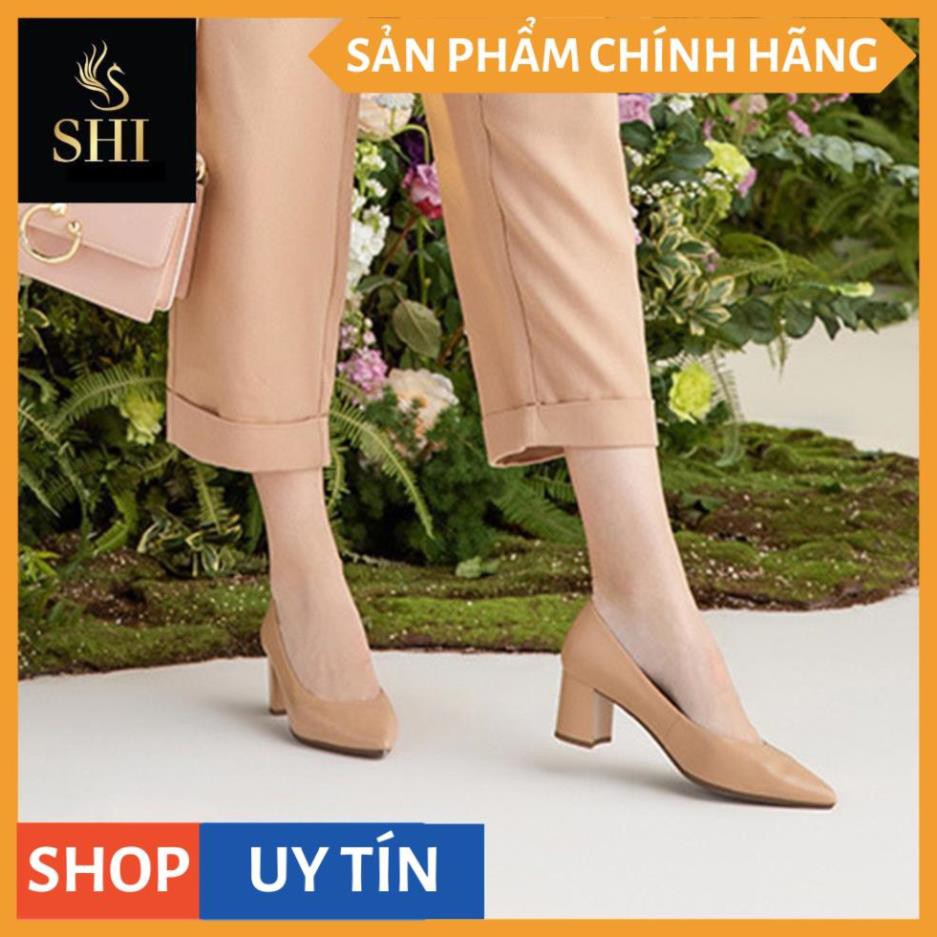 Giày cao gót Erosska thời trang mũi nhọn kiểu dáng cơ bản cao 5cm màu kem _ EP011 | BigBuy360 - bigbuy360.vn