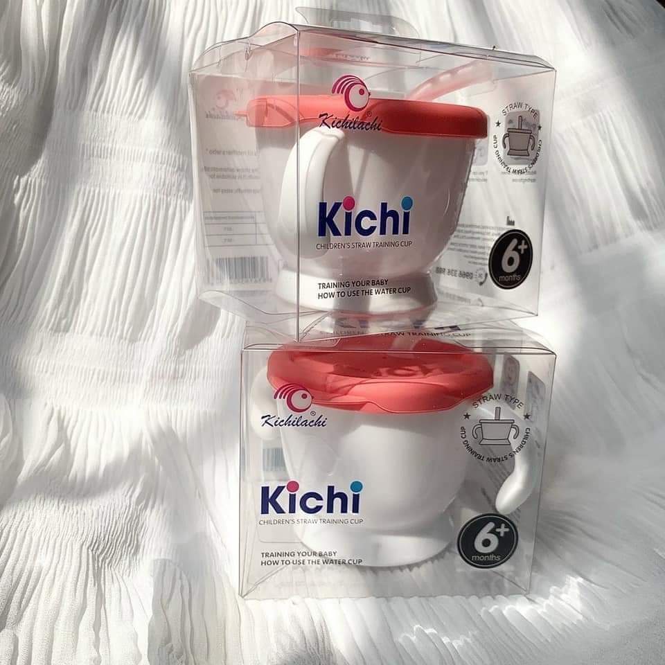 Cốc tập uống 3 giai đoan chính hãng Kichi- Cốc tập hút an toàn cho bé