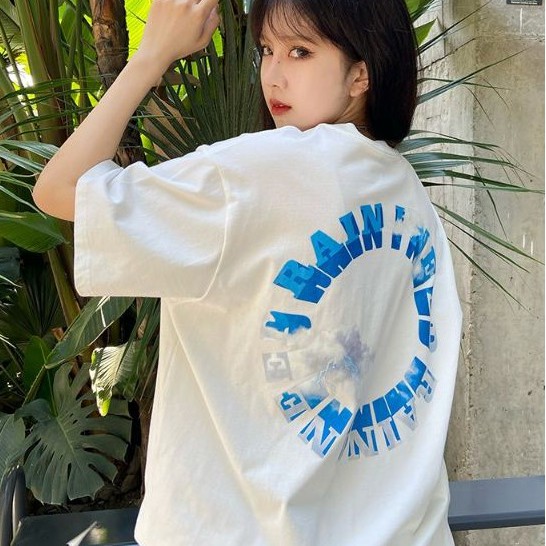 Áo thun tay lỡ nam nữ, áo phông unisex form rộng chất cotton mát mịn thấm hút mồ hôi in hình Mặt Trăng