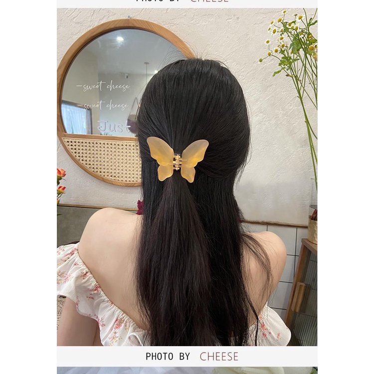 Kẹp Tóc Hình Bướm Trong Suốt Dễ Thương-Phụ Kiện Tóc Xinh Xắn, Sống Ảo, Đi Học, Đi Làm -Kẹp Tóc Nhiều Màu