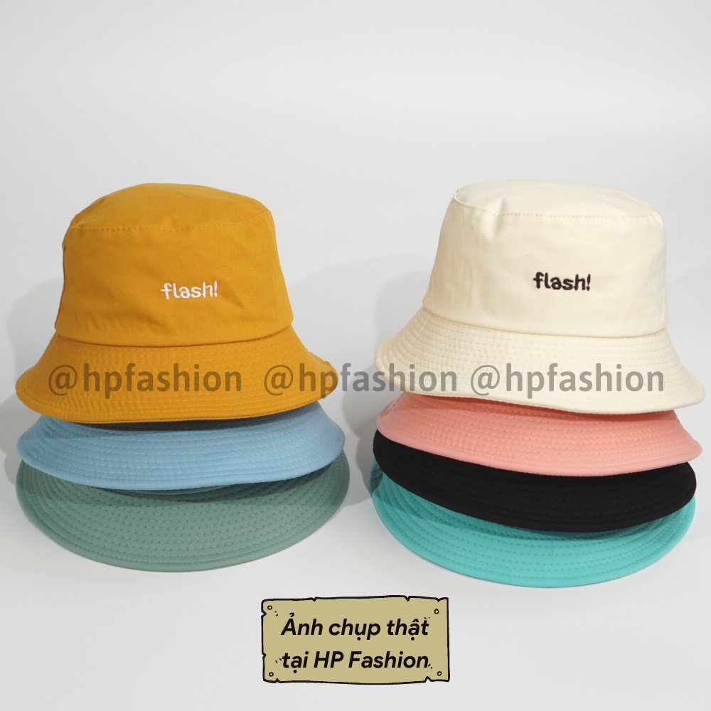 Mũ bucket ❤️Nón tai bèo vành tròn thêu chữ nhiều mẫu chất kaki form unisex nam nữ N44