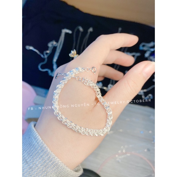 Lắc tay bạc nữ - lắc tay đuôi phụng đơn giản