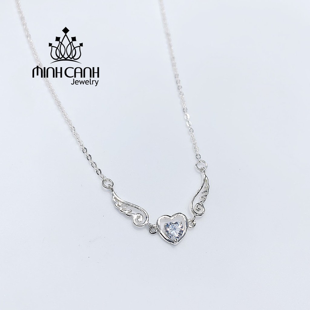 Dây Chuyền Bạc Trái Tim Đôi Cánh Thiên Thần - Minh Canh Jewelry