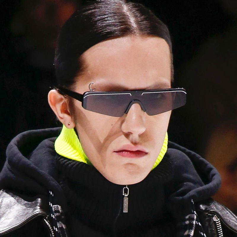 Kính mát gọng nhỏ hình chữ nhật tròng chống tia UV400 bảo vệ mắt cho nam/nữ