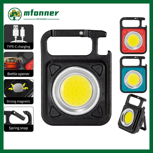Đèn Led Cob Mini 500mah Đa Năng Có Móc Khóa Tiện Dụng