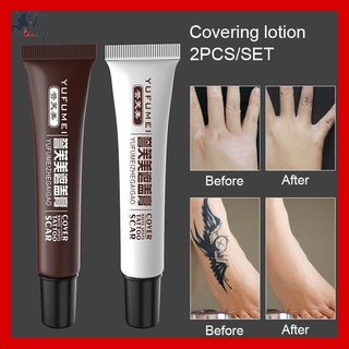 [ hot sale ] Bộ 2 kem che khuyết điểm/sẹo/hình xăm/vết bớt không gây đau đớn