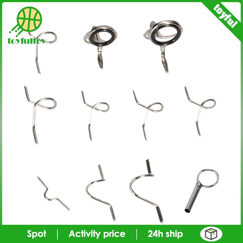 Set 11 Phụ Kiện Vòng Gắn Cần Câu Cá 4-6WT DIY