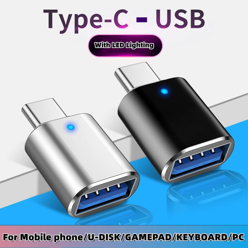 Type-c to USB3.0 OTG Adapter Lighting Car Adapter Rechargeable U Disk Card Reader