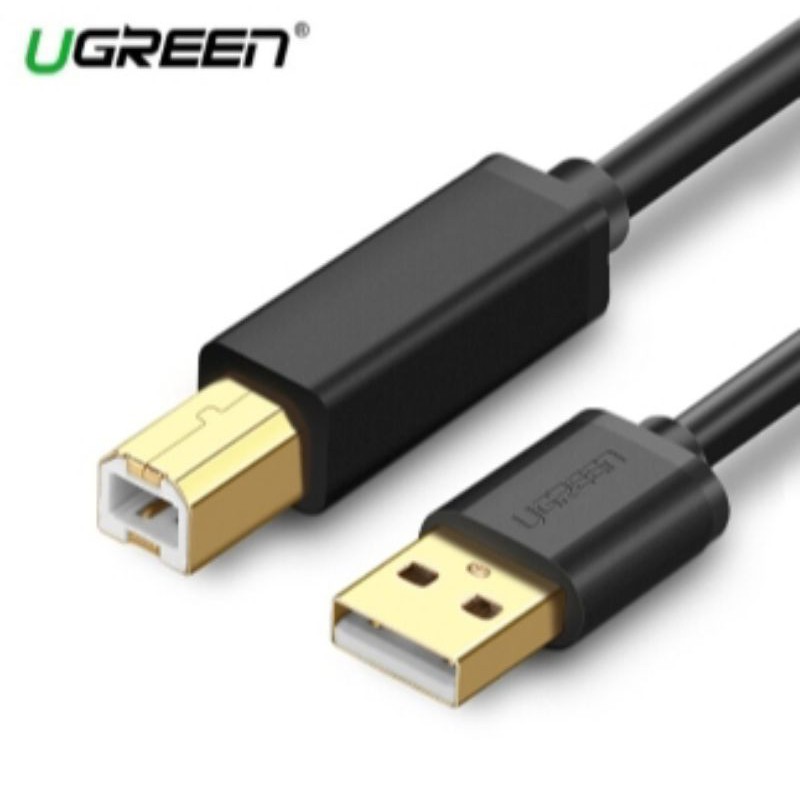 Cáp Máy In USB 2.0 Dài 3m Ugreen 10351 đầu mạ vàng - Hàng Chính Hãng