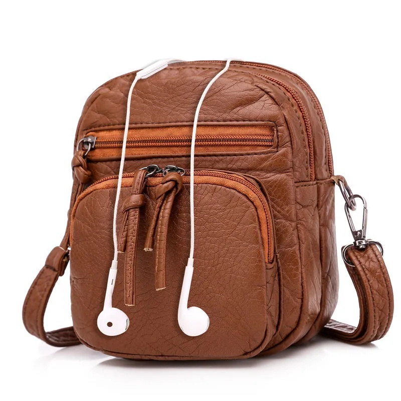 Túi Đeo Chéo Da Mềm Đựng Điện Thoại Phong Cách retro kf102