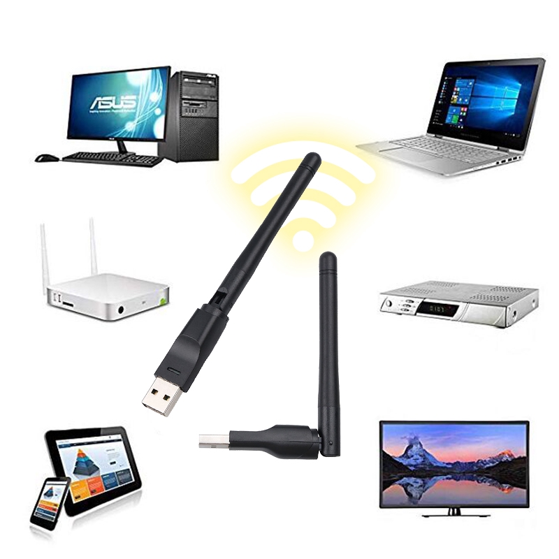Ăng-ten chuyển đổi mạng wifi USB 2.0 phạm vi kết nối 150m cho laptop/PC