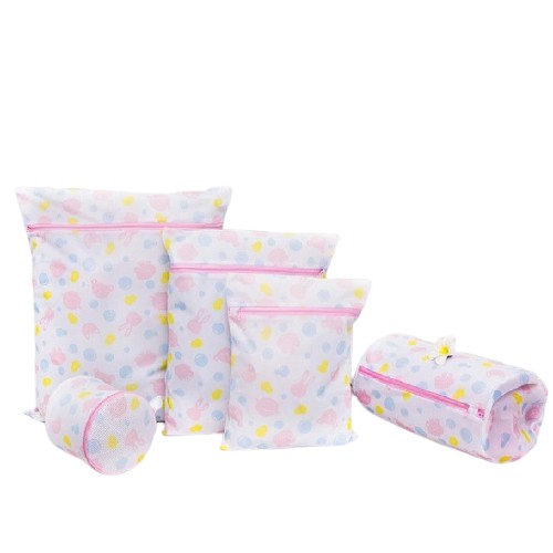Combo Set 5 Túi Giặt Vải Không Dệt Polyester Gồm Nhiều Kích Thước Giúp Bảo Vệ Quần Áo Hạn Chế Tình Trạng Xù Lông Rút Sợi