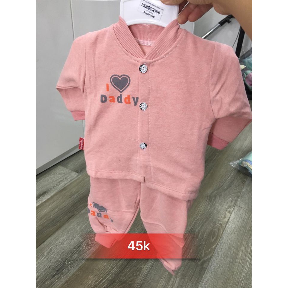 Bộ quần áo nỉ lông minh đức daddy cho bé