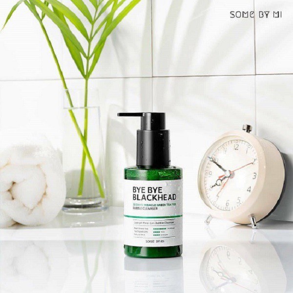 Sữa Rửa Mặt Sủi Bọt Loại Bỏ Mụn Đầu Đen Some By Mi Bye Bye Blackhead 30 Days Miracle Green Tea Tox Bubble Cleanser 120g