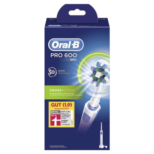 Bàn chải điện Oral –B Pro 600 CrossAction - Đức