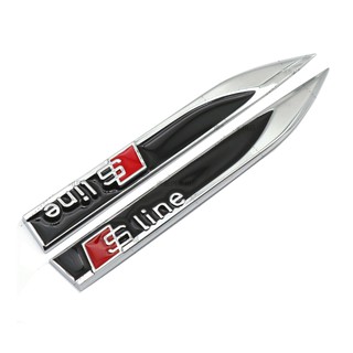 Bộ 2 mang cá kim loại RS - line dán xe ô tô