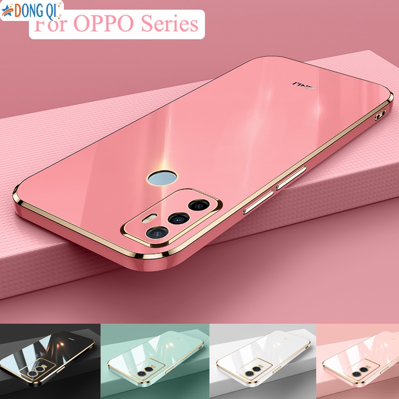 Ốp Điện Thoại Cao Su Viền Vuông Mạ 6D Sang Trọng Cho Oppo A53 2020 Reno 6Z 5G Reno5 Reno3 2F A83 A31 A91 F11 F9