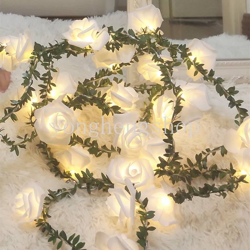 Dây Đèn LED Hình Hoa Hồng Trang Trí Giáng Sinh