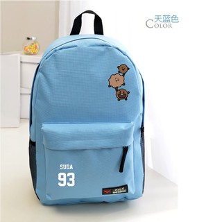 Peripheral trend backpack BT21 Simple simple color canvas backpack Leisure student Large capacity backpack Backpack