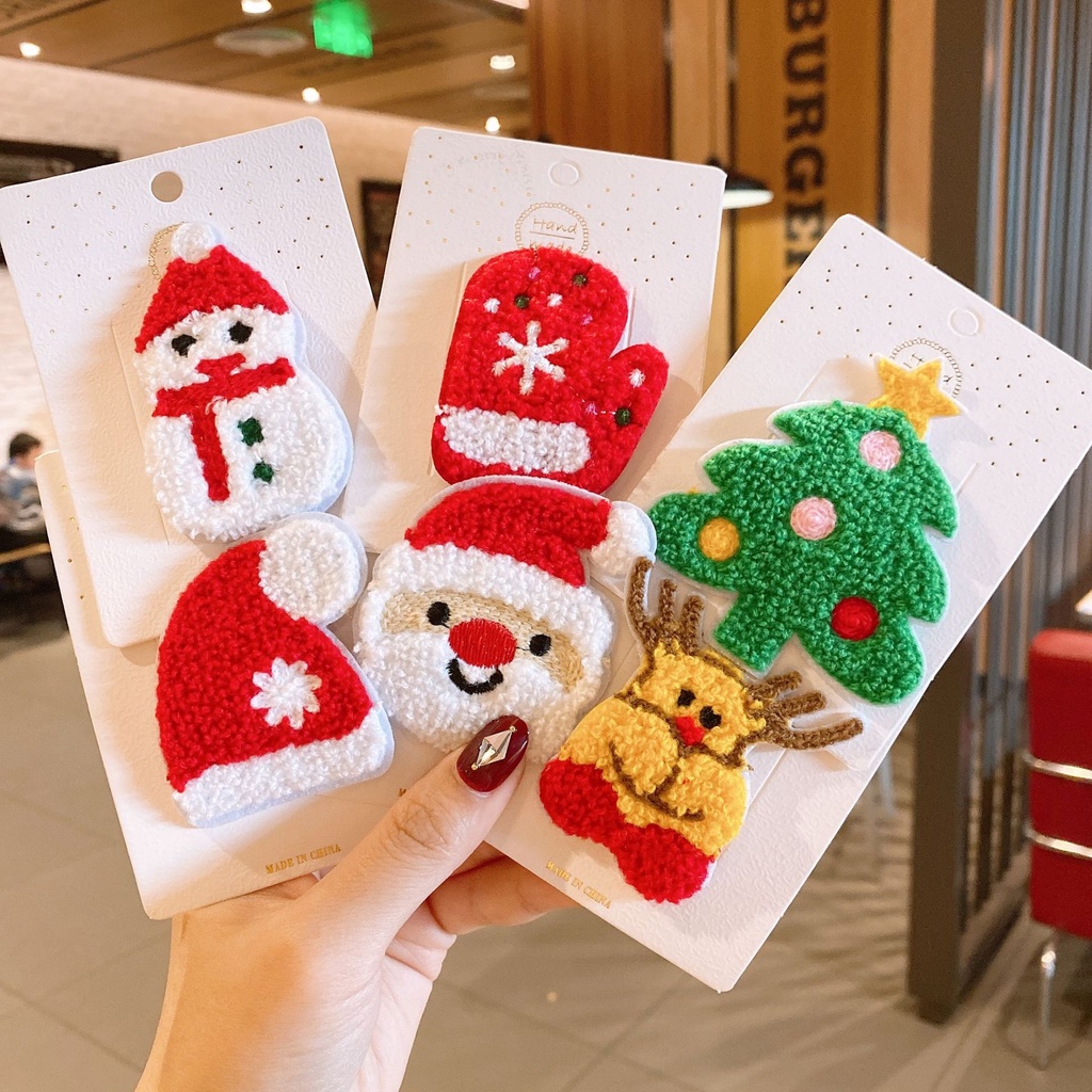Kẹp Tóc Mùa Giáng Sinh Dễ Thương Cho Bé Gái