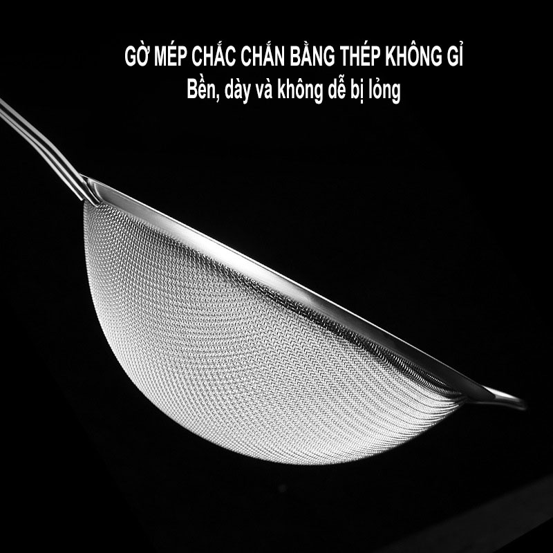 Rây lọc inox cao cấp, lọc cháo cho bé ăn dặm, vệ sinh, tiện dụng - LOKING