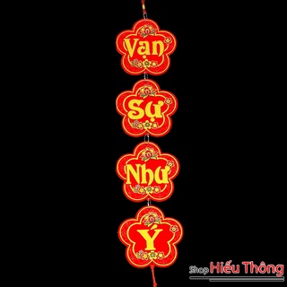 Liễn Treo Bông Mai Câu Đối Tết Nhung 2026-Mẫu Mới -Đẹp Sang Trọng-Size 80x12cm